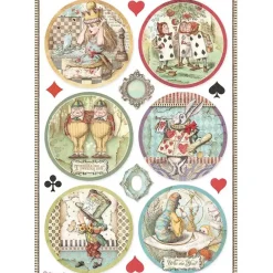 Best Set 6 papeles de arroz Alice Forever 21x29cm Decoupage|Papeles