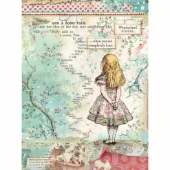 Best Set 6 papeles de arroz Alice Forever 21x29cm Decoupage|Papeles
