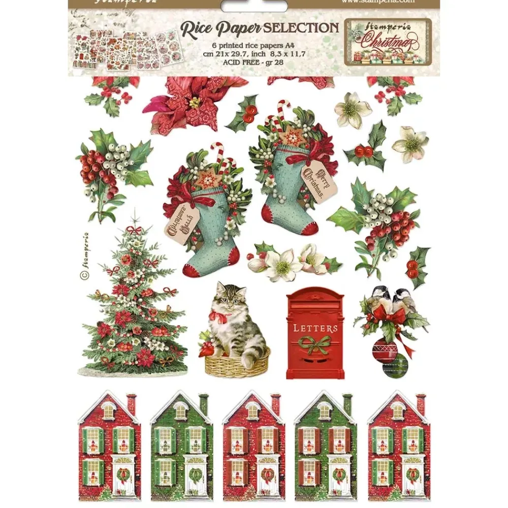 Discount Set 6 papeles de arroz All You Need For Christmas 21x30cm Decoupage
