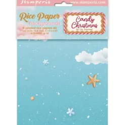 Clearance Set 8 papeles de arroz Backgrounds Romantic Candy Christmas 10x15cm Papeles|Decoupage