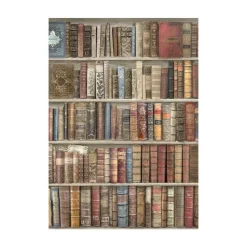 Clearance Set 8 papeles de arroz Backgrounds Vintage Library 10x15cm Papeles|Decoupage