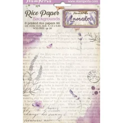 New Set 8 papeles de arroz Backgrounds Lavender 10x15cm Papeles|Decoupage
