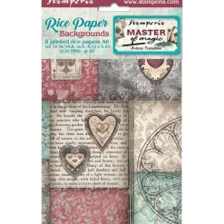New Set 8 papeles de arroz Master of Magic 10x15cm Papeles|Decoupage