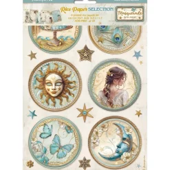 Clearance Set 6 papeles de arroz Masquerade 21x30cm Papeles|Decoupage
