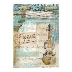 Online Set 8 papeles de arroz Music 10x15cm Papeles|Decoupage