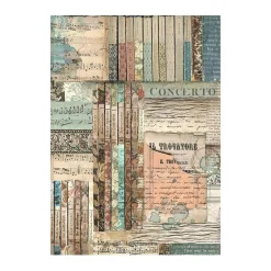 Online Set 8 papeles de arroz Music 10x15cm Papeles|Decoupage