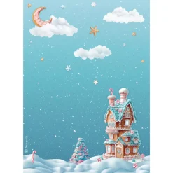Clearance Set 6 papeles de arroz Romantic Candy Christmas 21x30cm Papeles|Decoupage