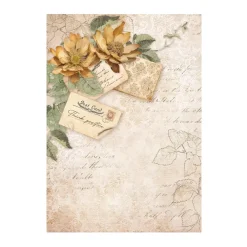 Clearance Set 8 papeles de arroz Romantic Golden Harmony 10x15cm Papeles|Decoupage