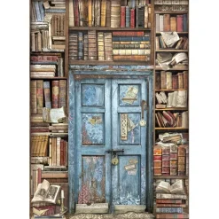 New Set 6 papeles de arroz Vintage Library 21x29cm Papeles|Decoupage