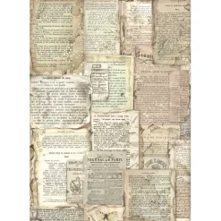 New Set 6 papeles de arroz Vintage Library 21x29cm Papeles|Decoupage