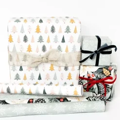 Sale Set 4 papeles de regalo Ponsettia Entrega Especial 50x70cm Navidad