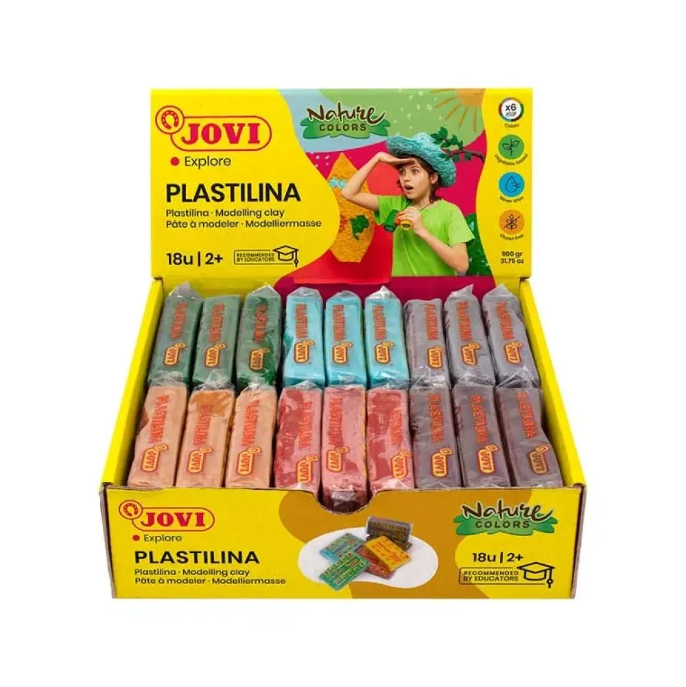 Set 18 Pastillas de Plastilinas Nature Colors 50gr Niños Niños Y Regalos|Pastas Moldeables