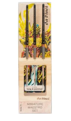 Outlet Set 3 Pinceles miniaturas 70 Maestro Pinceles Y Brochas