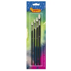 Discount Set 4 Pinceles Planos Pelo Natural Niños Niños Y Regalos