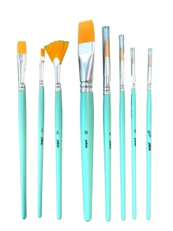 Best Set 8 pinceles poliamida para acrílico Pinceles Y Brochas