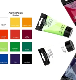 Clearance Set 12 Pinturas Acrílicas 75ml Pinturas Acrílicas