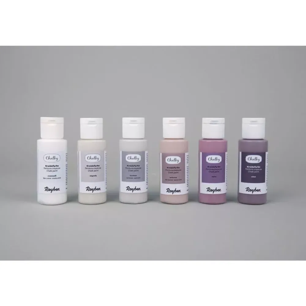 Hot Set 6 Pinturas Chalk Tonos Rosa 60ml Pinturas Chalk Paint