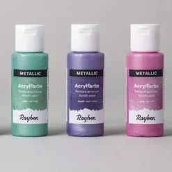 Set 6 Pinturas Metálicas Surtidas 60ml Pinturas Acrílicas