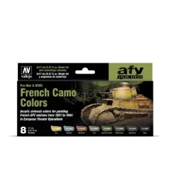 Best Set 8 pinturas modelismo French Camo Colors Pre-War & WWII 17ml Pinturas Para Maquetas Y Modelismo