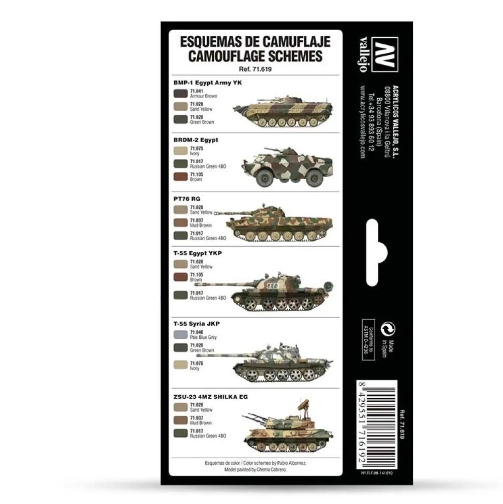 New Set 8 pinturas modelismo Middle East Wars 1967’s to Present 17ml Pinturas Para Maquetas Y Modelismo