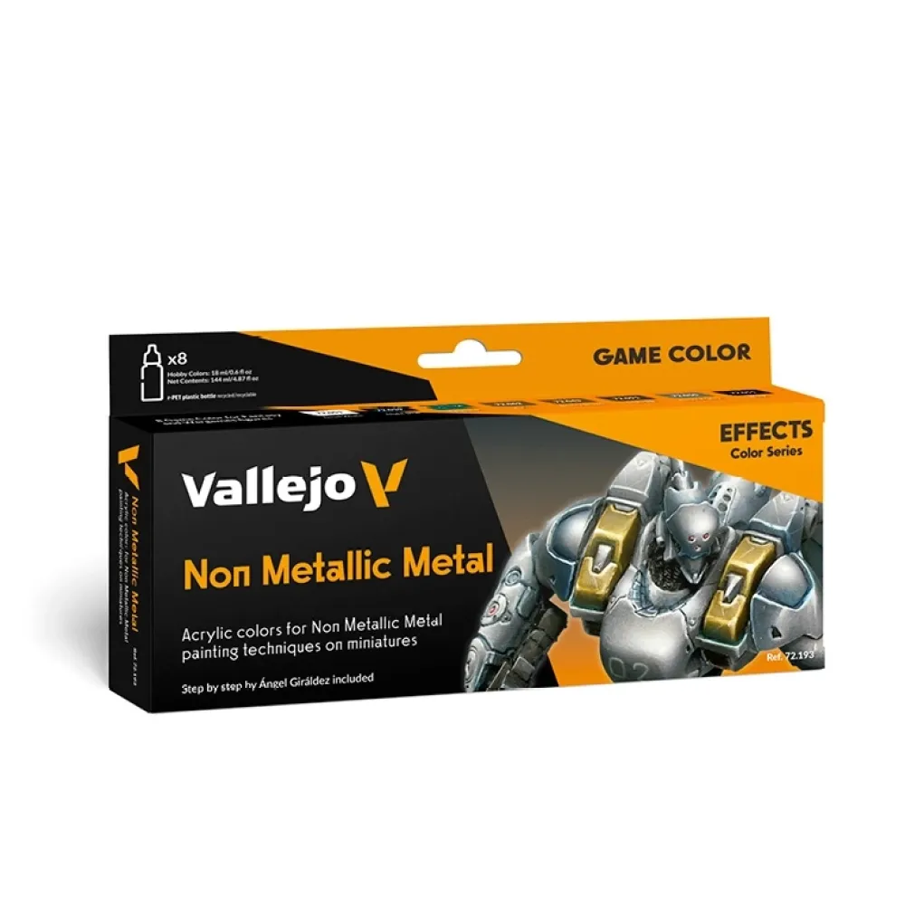 Hot Set 8 pinturas modelismo Non Metallic Metal Game Color Effects 18ml Pinturas Para Maquetas Y Modelismo