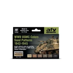 Set 6 pinturas modelismo WWII USMC Colors Sand Patterns 1942-1945 17ml Pinturas Para Maquetas Y Modelismo