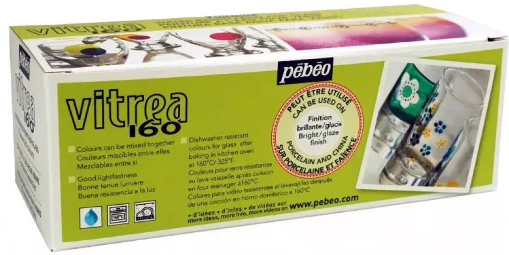 Sale Set 10 pinturas para cristal Vitrea 160 45ml Pinturas De Vidrio Y Cerámica
