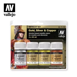Sale Set 4 pinturas para modelismo 199 Metal Líquido Game Color Effects 35 ml Maquetas Y Modelismo|Pinturas Para Maquetas Y Modelismo