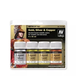 Sale Set 4 pinturas para modelismo 199 Metal Líquido Game Color Effects 35 ml Maquetas Y Modelismo|Pinturas Para Maquetas Y Modelismo