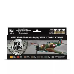 Discount Set 8 pinturas para modelismo 626 Armeé de l'Air 1939-1942 Battle of France and Vichy Air War 17ml Pinturas Para Maquetas Y Modelismo|Maquetas Y Modelismo