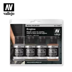 Outlet Set 4 pinturas para modelismo 604 Engine Metal Color 32ml Pinturas Para Maquetas Y Modelismo