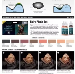 Sale Set 8 pinturas para modelismo 101 Fairy Flesh Fantasy-Pro 17ml Pinturas Para Maquetas Y Modelismo