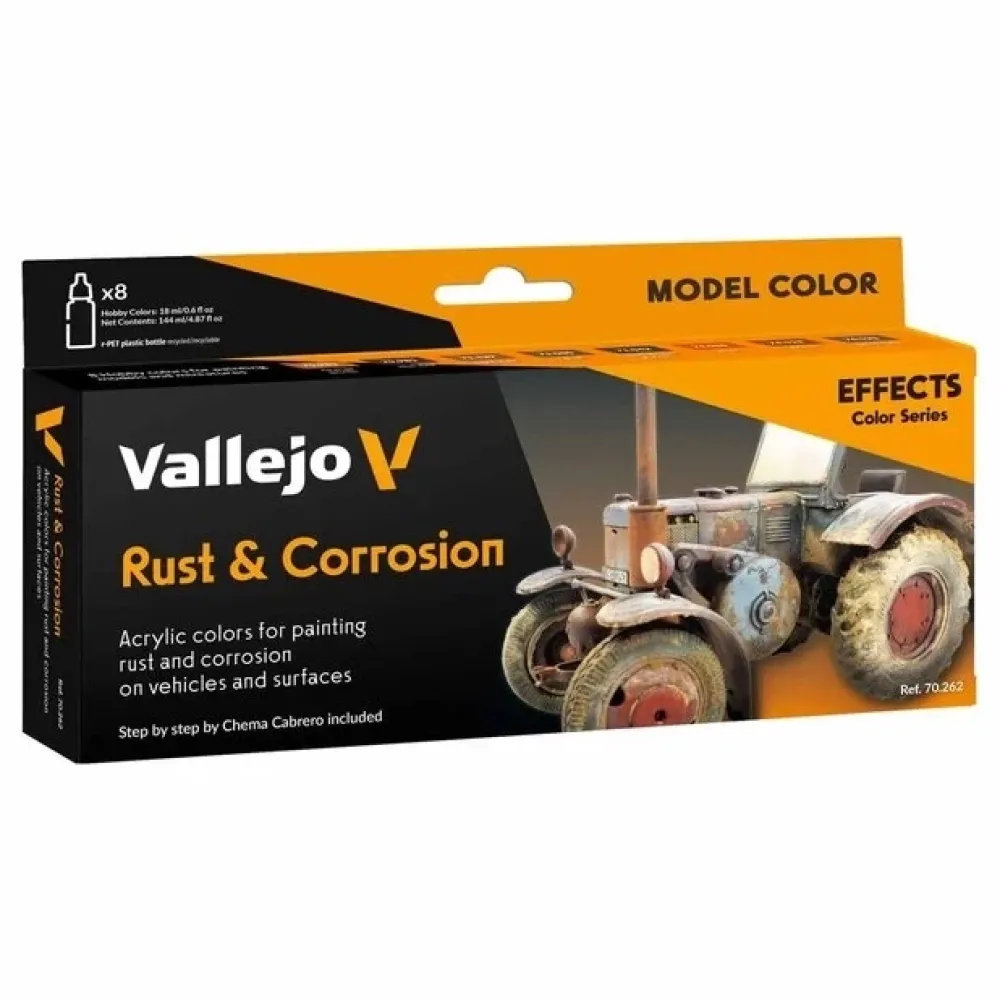 Set 8 pinturas para modelismo 262 Rust & Corrosion Game Color Effects 18ml Maquetas Y Modelismo|Pinturas Para Maquetas Y Modelismo
