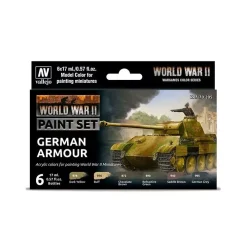New Set 6 pinturas para modelismo 205 WWII German Armour Wargames Flames of War 17ml Pinturas Para Maquetas Y Modelismo|Maquetas Y Modelismo