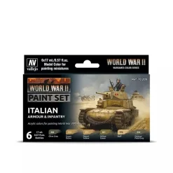 Sale Set 6 pinturas para modelismo 209 WWII Italian Armour Infantry Wargames Flames of War 17ml Maquetas Y Modelismo|Pinturas Para Maquetas Y Modelismo