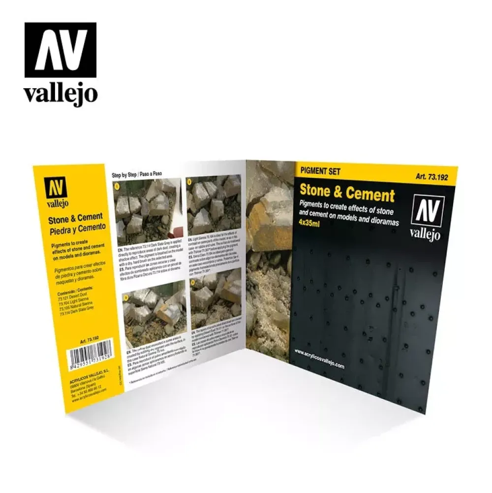 New Set 4 pinturas para modelismo 192 Piedra y Cemento Pigments FX 35ml Maquetas Y Modelismo|Pinturas Para Maquetas Y Modelismo