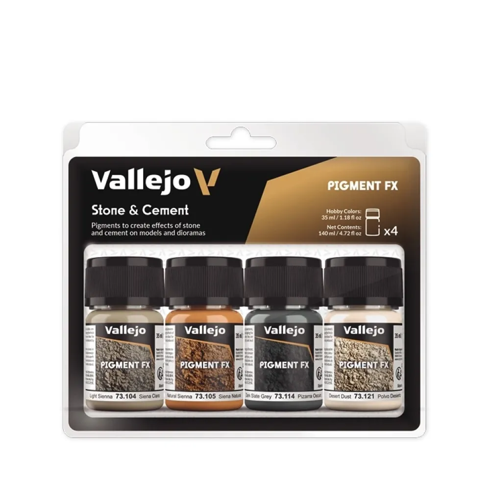 New Set 4 pinturas para modelismo 192 Piedra y Cemento Pigments FX 35ml Maquetas Y Modelismo|Pinturas Para Maquetas Y Modelismo