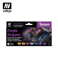 Discount Set 8 pinturas para modelismo 305 Purple Dragons Fantasy 17ml Maquetas Y Modelismo