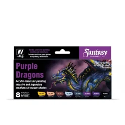 Discount Set 8 pinturas para modelismo 305 Purple Dragons Fantasy 17ml Maquetas Y Modelismo