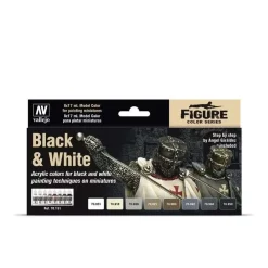 Discount Set 8 pinturas para modelismo 151 Black & White Figure 17ml Maquetas Y Modelismo|Pinturas Para Maquetas Y Modelismo