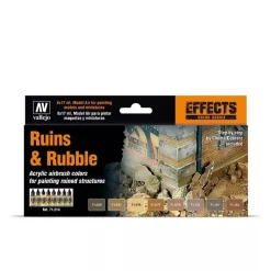 Outlet Set 8 pinturas para modelismo 214 Ruinas y Escombros AFV 17ml Maquetas Y Modelismo