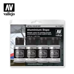 Best Set 4 pinturas para modelismo 603 Aluminium Dope Metal Color 32ml Pinturas Para Maquetas Y Modelismo