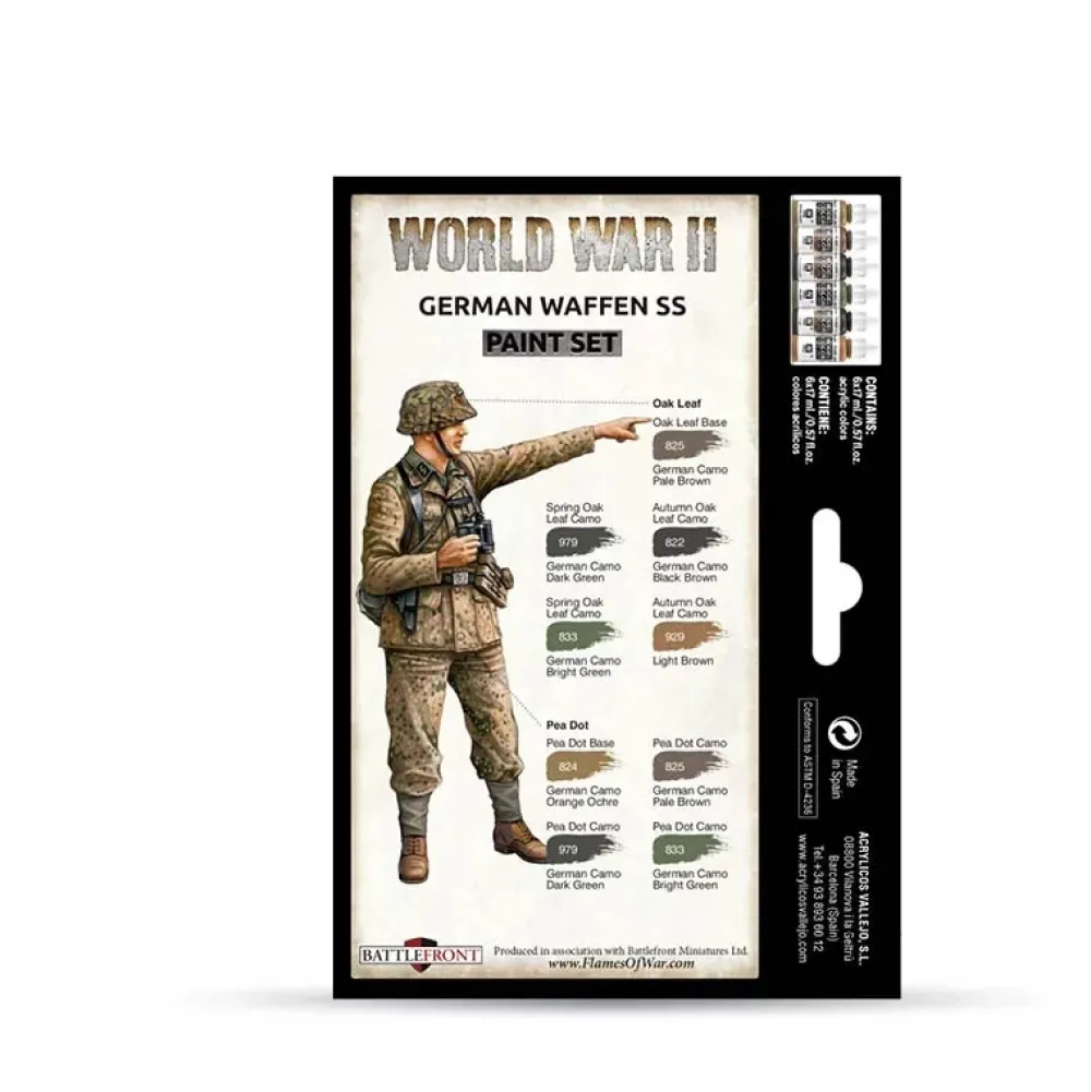 Online Set 6 pinturas para modelismo 207 WWII German Waffen SS Wargames Flames of War 17ml Pinturas Para Maquetas Y Modelismo|Maquetas Y Modelismo