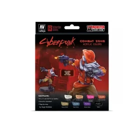 Set 8 pinturas para modelismo 307 Combat Zone Cyberpunk 17ml Maquetas Y Modelismo