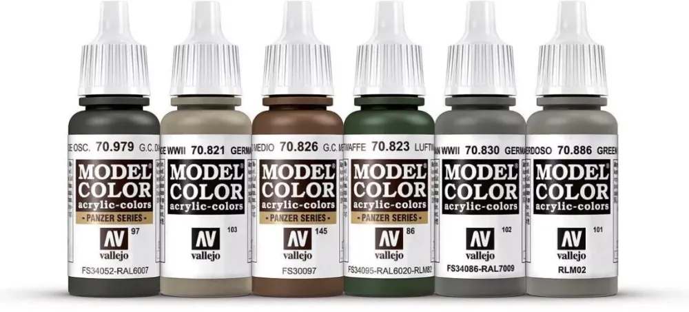 Sale Set 6 pinturas para modelismo 206 WWII German Infantry Wargames Flames of War 17ml Maquetas Y Modelismo|Pinturas Para Maquetas Y Modelismo