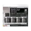 Set 4 pinturas para modelismo 601 Metallic Panel Metal Color 32ml Pinturas Para Maquetas Y Modelismo
