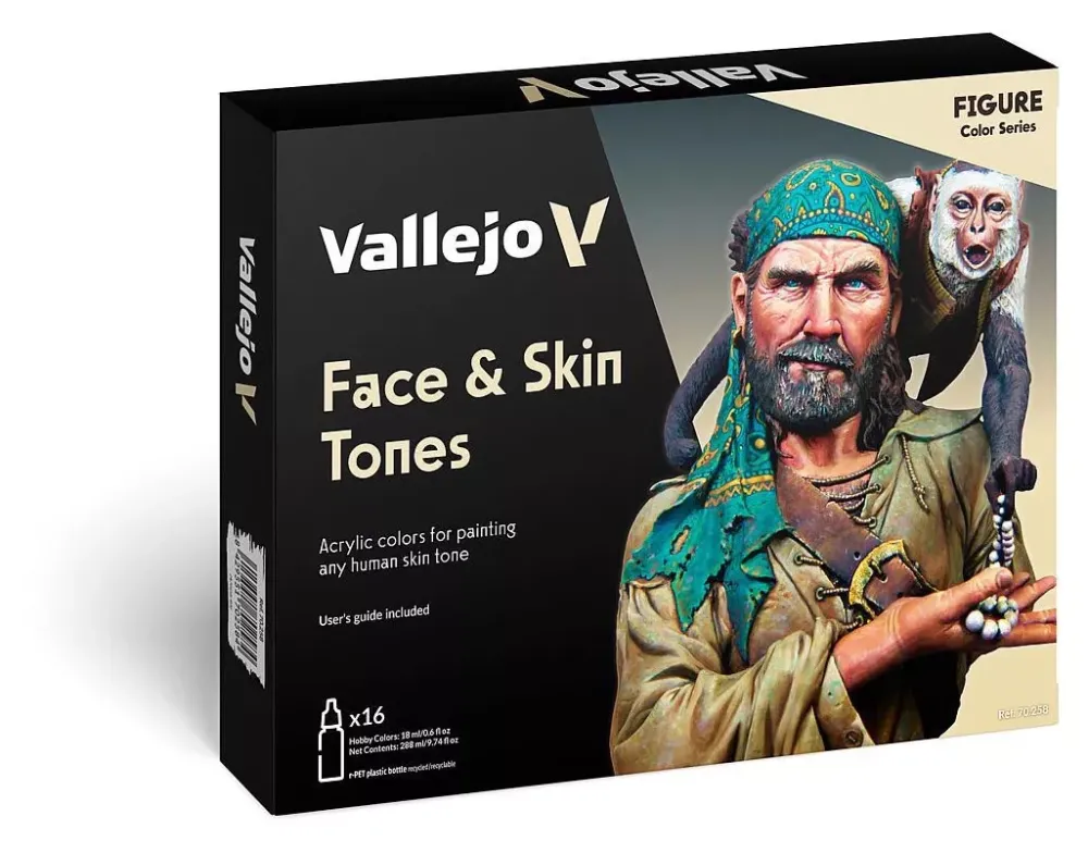 Clearance Set 16 pinturas para modelismo 258 Face & Skin Tones Figure 18ml Pinturas Para Maquetas Y Modelismo