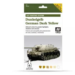 New Set 6 pinturas para modelismo 401 Dunkelgrau German Dark Yellow AFV 8ml Maquetas Y Modelismo|Pinturas Para Maquetas Y Modelismo