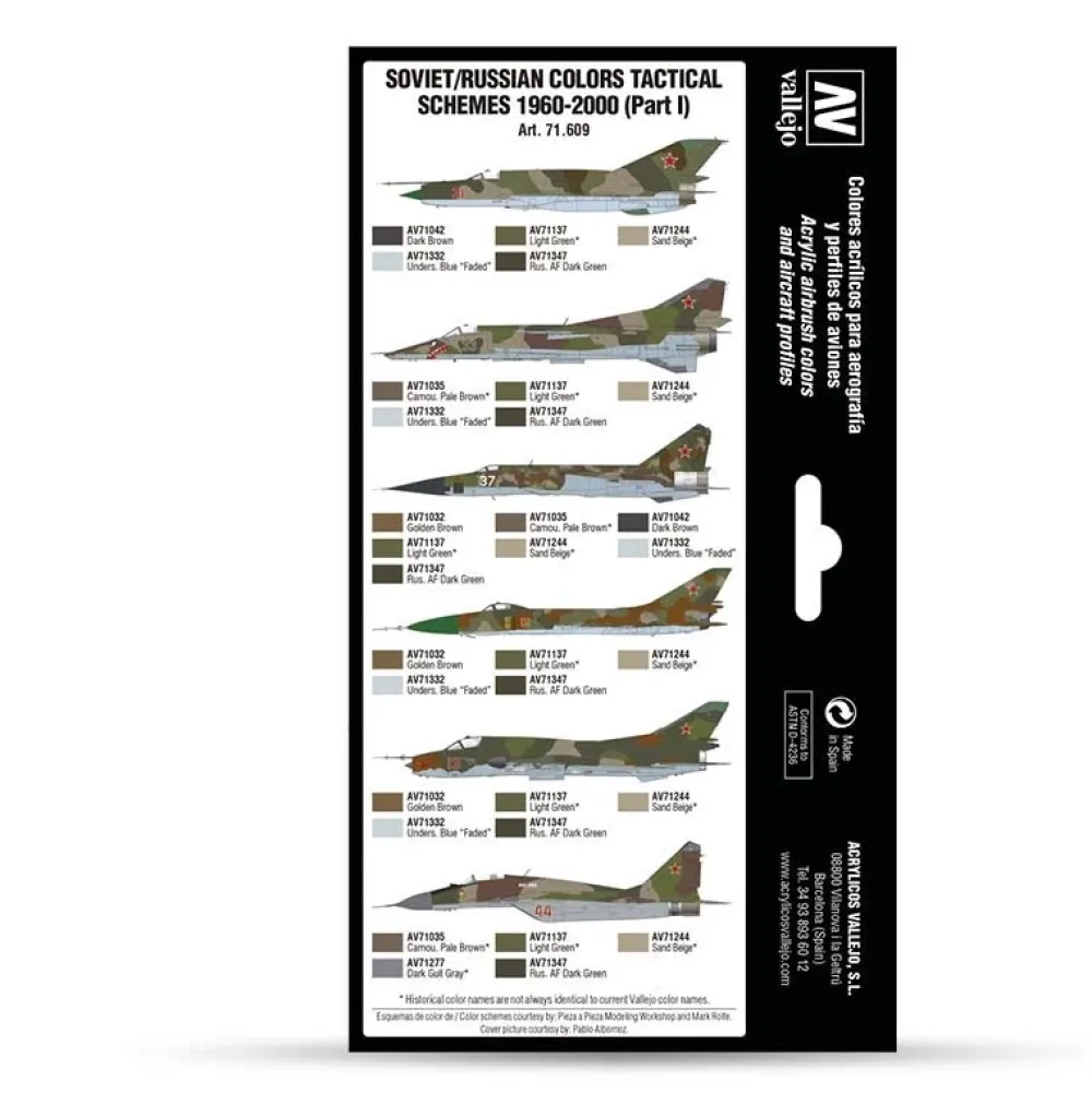 Discount Set 8 pinturas Soviet/Russian colors Tactical Schemes 1960-2000 I 17ml Pinturas Para Maquetas Y Modelismo