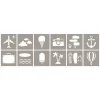 Online Set 12 plantillas de stencil Vacaciones Plantillas